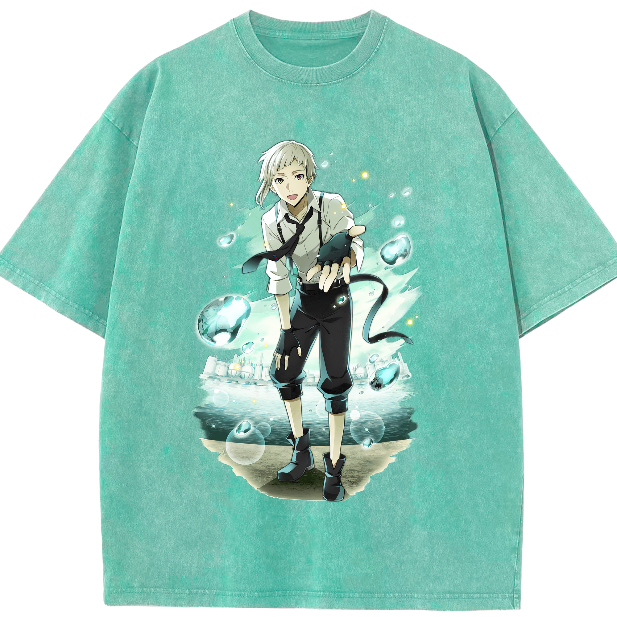 （画像用） 文豪ストレイドッグス Bungo Stray Dogs 綿100% ヴィンテージ風 半袖Tシャツ（フロントプリント）